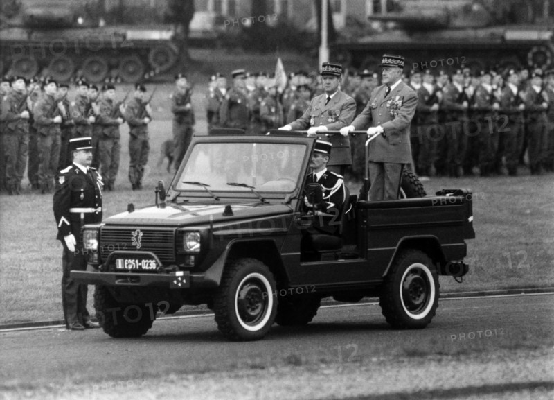 Parade in honour of parting French town major Cann in Berlin