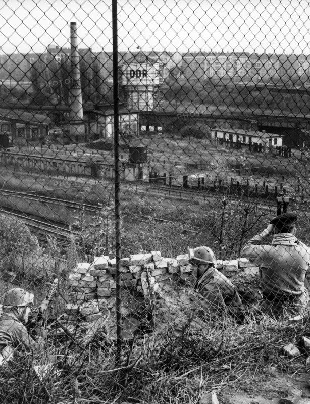 French soldiers at train station Gesundbrunnen in Berlin