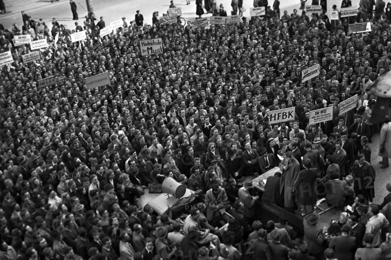Post-war period - Protest against currency reform in 1949