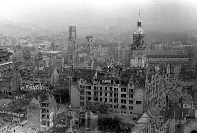 Post-war era - destroyed Stuttgart