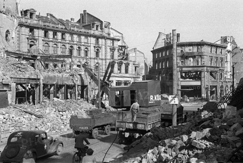 Post-war era - destroyed Frankfurt on the Main