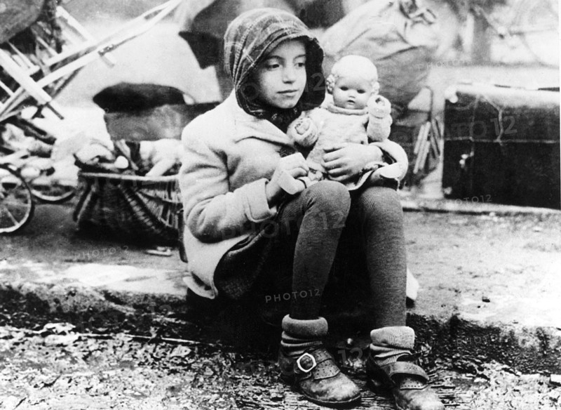 Post-war era - child with doll