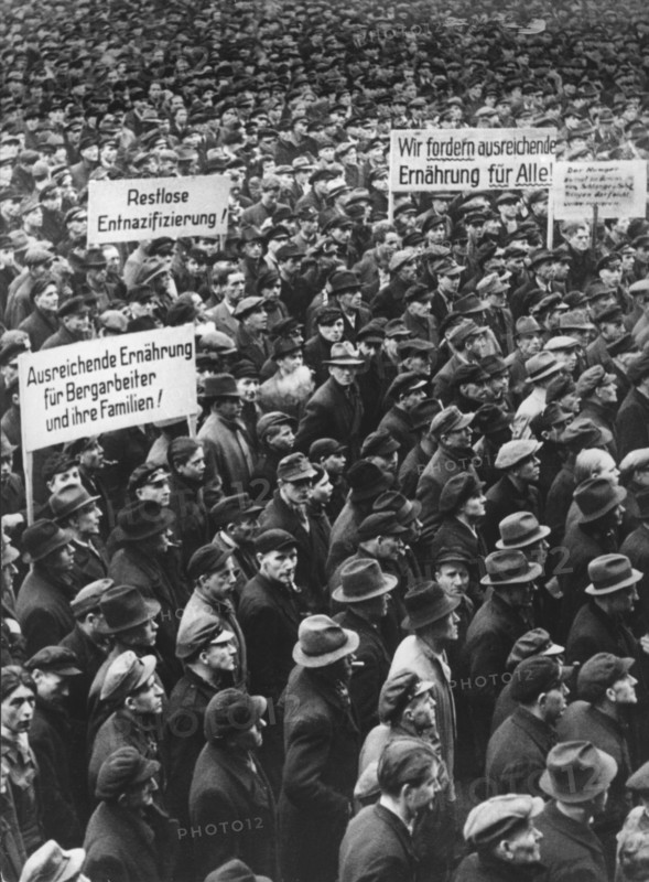 Hunger demonstration in post-war Germany