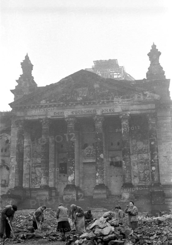 Post-war era - Trümmerfrauen ("rubble women")