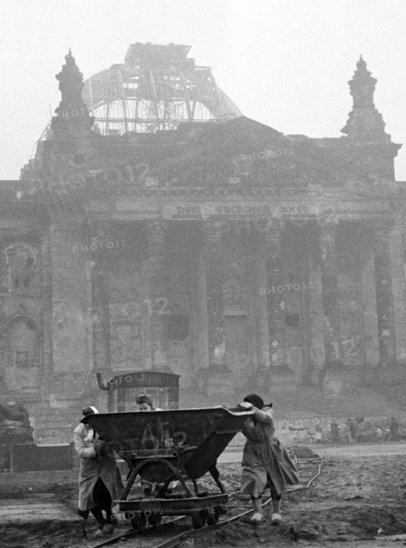 Post-war era - Trümmerfrauen ("rubble women")