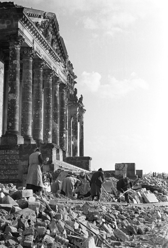 Post-war era - Trümmerfrauen ("rubble women")