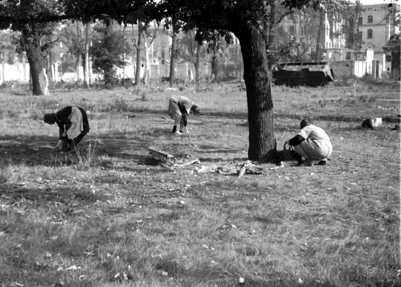 Trümmerfrauen" (women who clear away rubble after bombing)