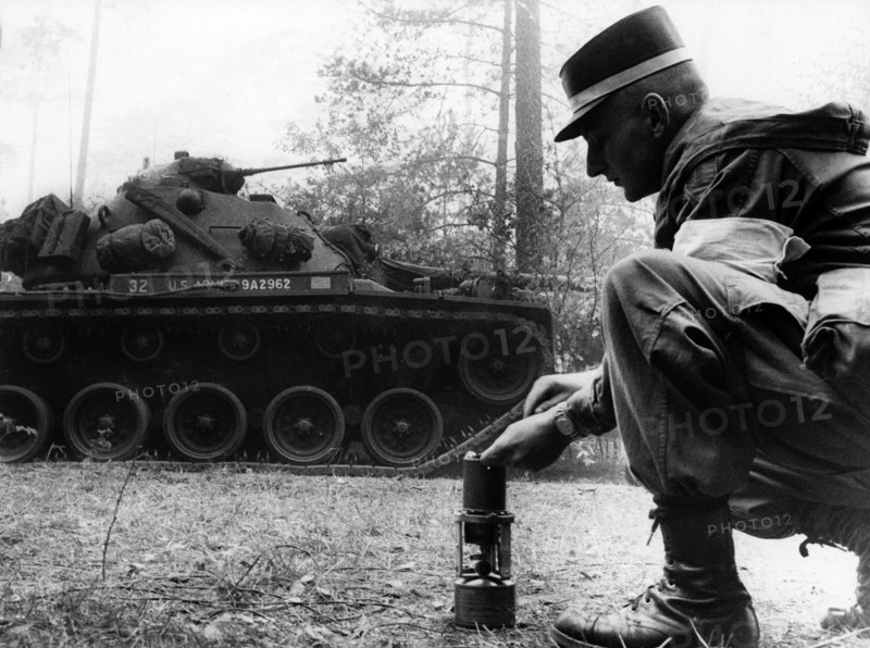 Manoeuvre of US army in Grunewald in Berlin