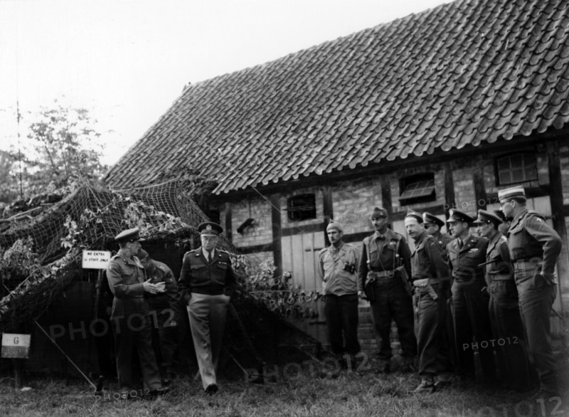 US general Eisenhower at fall maneuvers of allied in Germany