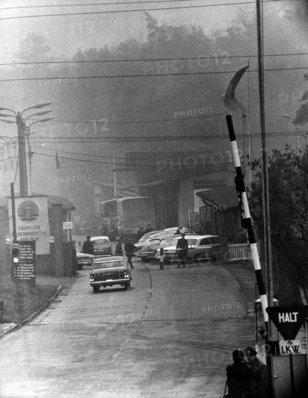 US convoy at GDR border crossing point Marienborn held back