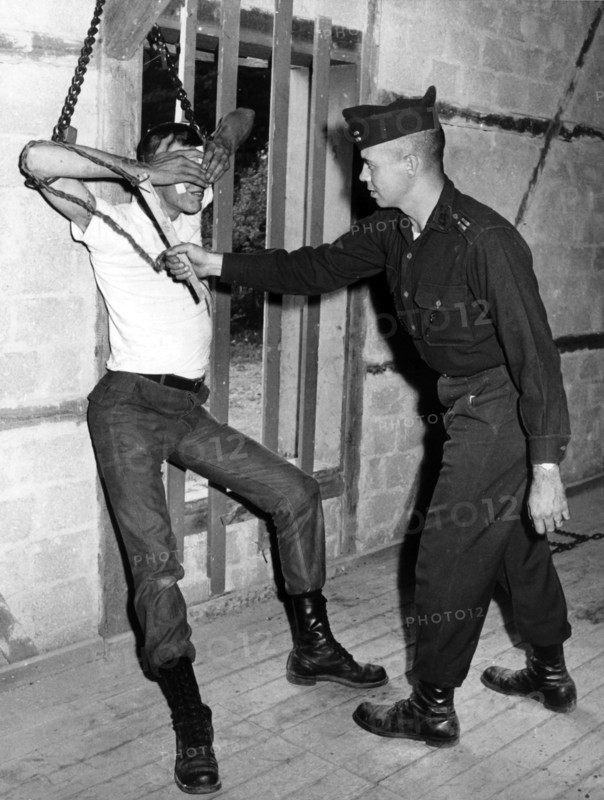 A hard interrogation in the "Iron Mike" test of the U.S. army