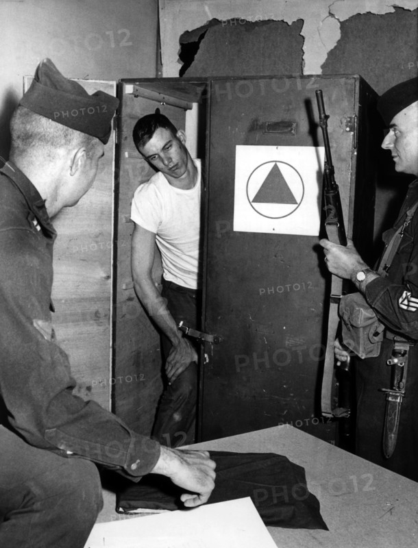 A hard interrogation in the "Iron Mike" test of the U.S. army