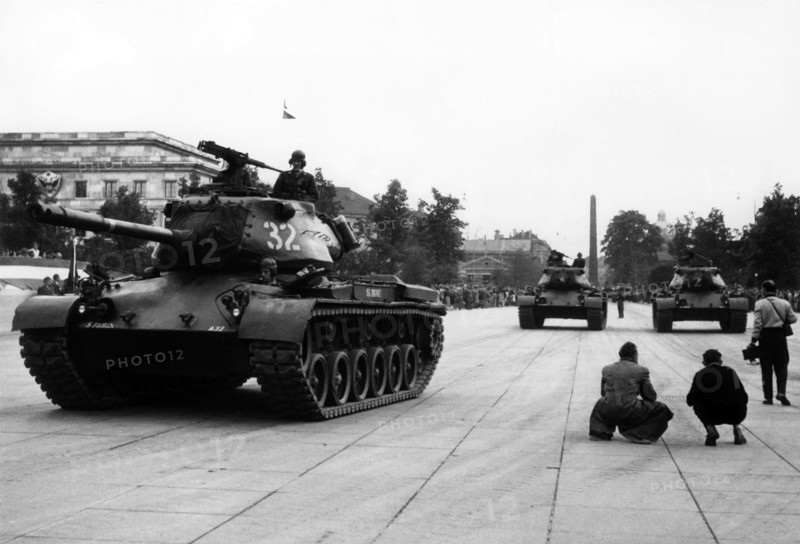 US military parade at Königsplatz in Munich