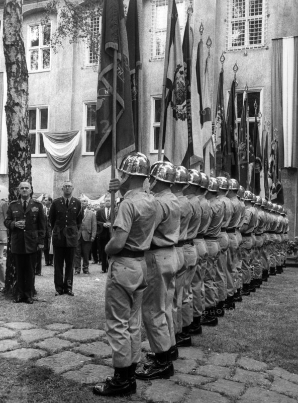 Military ceremony for the American Independence Day in Berlin