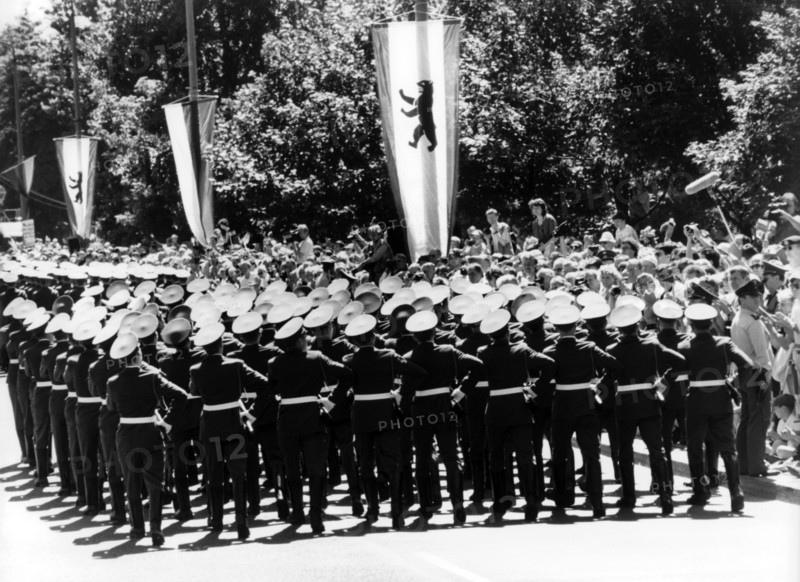 Military parade on farewell of Russian army from Berlin