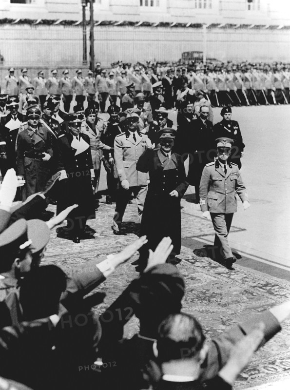 Adolf Hitler 1938 on state visit in Italy
