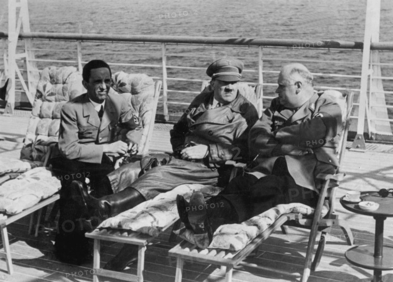 Joseph Goebbels, Adolf Hitler, and Röver