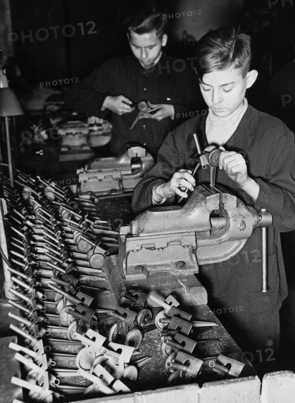 Second World War - Hitler Youth production of toy cannons, 1942