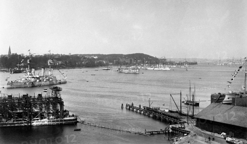 Historical Kiel - naval port