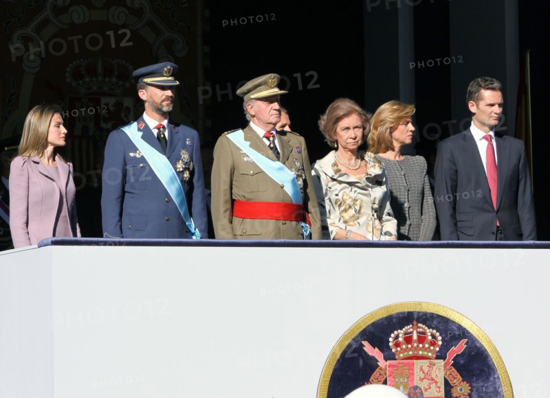 La famille royale espagnole lors de la fête nationale