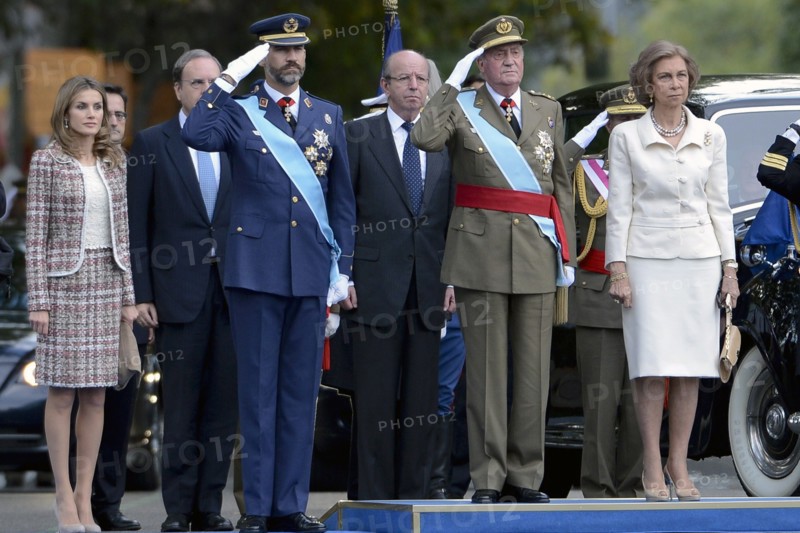 La famille royale espagnole lors de la fête nationale