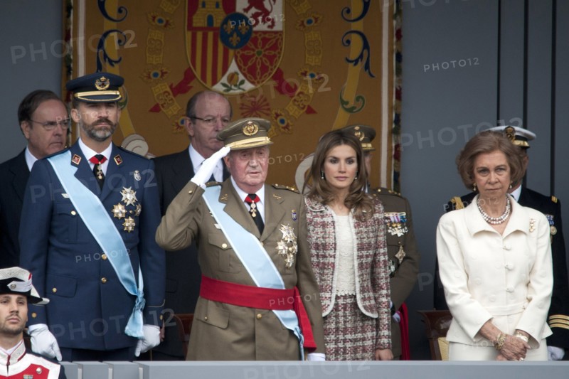 La famille royale espagnole lors de la fête nationale