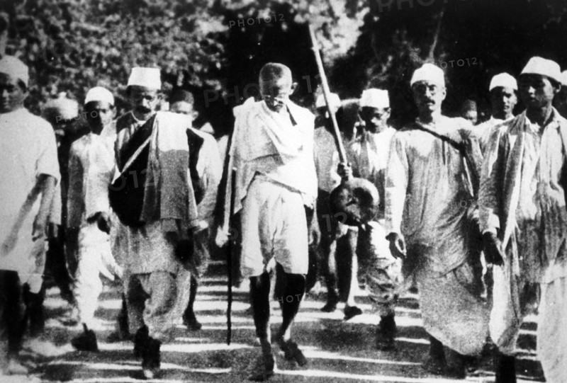 Gandhi pendant la Marche du Sel en 1930