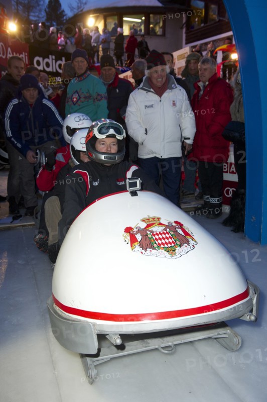 Exklusiv: Fürst Albert II. beim Monaco Bob Rennen in Saint Moritz