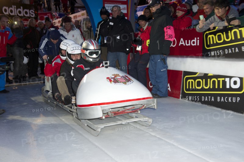 Exklusiv: Fürst Albert beim Monaco Bob Rennen in Saint Moritz