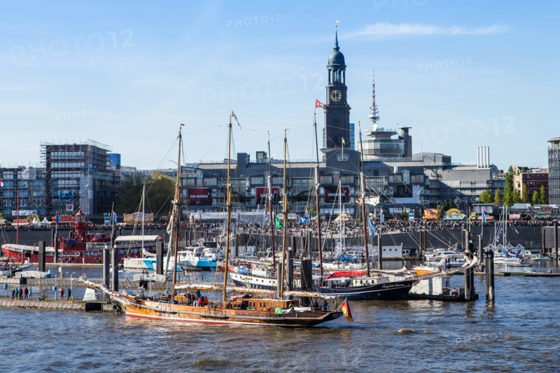 Der Baumwall und der City Sporthafen in Hamburg