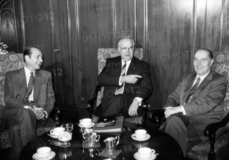 Jacques Chirac, Helmut Kohl, François Mitterrand