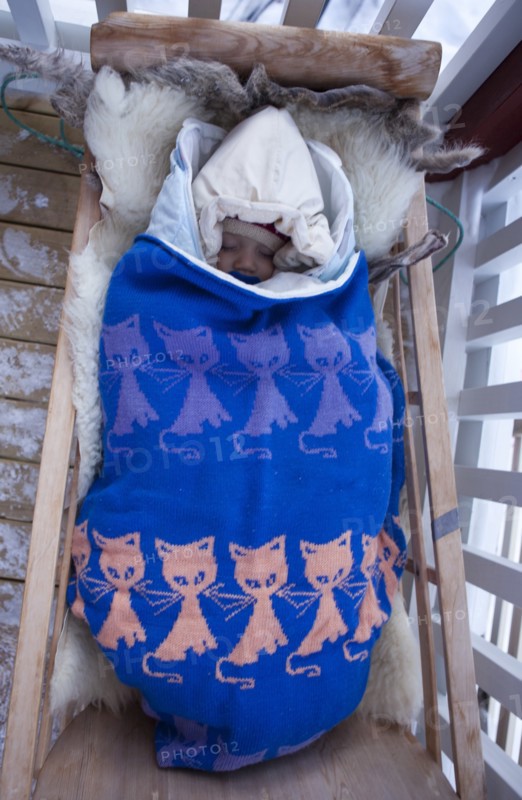 sami baby sleeps outside || Model released / Mininum fee EUR 40
