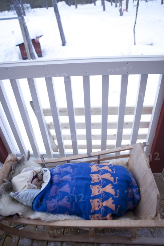 sami baby sleeps outside || Model released / Mininum fee EUR 40