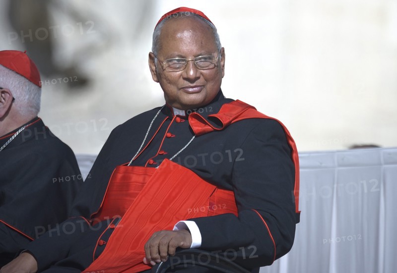 Cardinale dello Sri Lanka Albert Malcolm Ranjith Patabendige Don.Pope Francis during of a weekly general audience at St Peter's square in Vatican, Wednesday, October. 10, 2018.