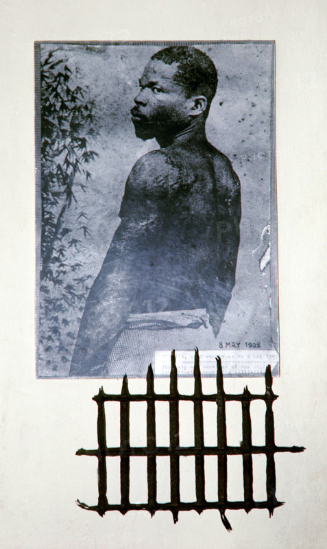 Das historische Foto zeigt den einzigen Überlebenden des Ausbruchs des Vulkans Montagne Pelee auf Martinique im Mai 1902. Der Mann, ein Gefängnisinsasse, kam mit Brandwunden davon. Die Hafenstadt St. Pierre wurde durch eine Wolke glühenden Gases völlig zerstört. Rund 40.000 Menschen kamen ums Leben +++(c) dpa - Report+++