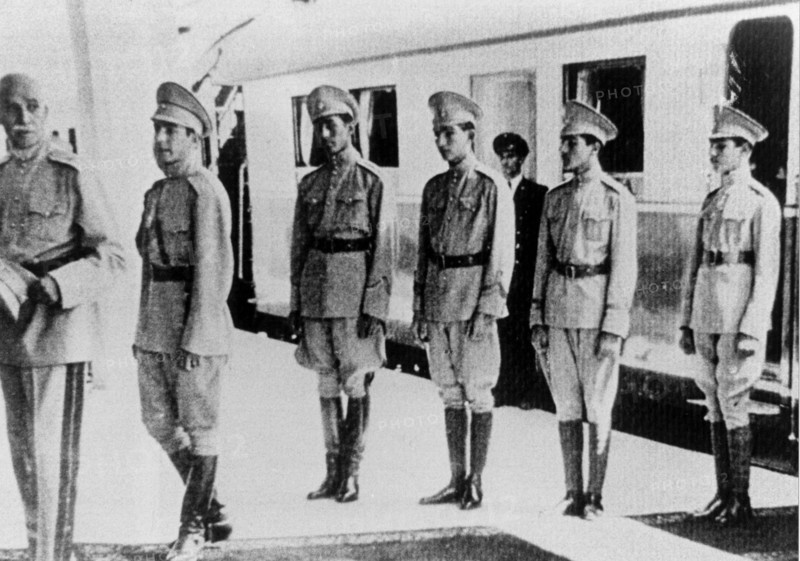 Reza Shah Pahlavi and son Mohammad Reza Pahlavi, c.1935