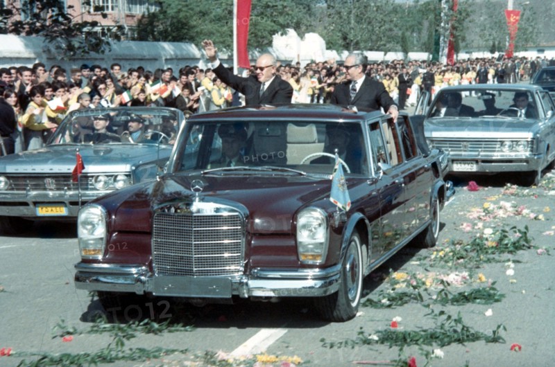 Mohammed Reza Shah Pahlavi en visite officielle