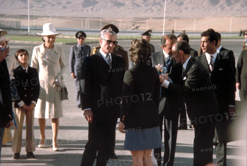 Mohammed Reza Shah Pahlavi et Farah Pahlavi en visite officielle
