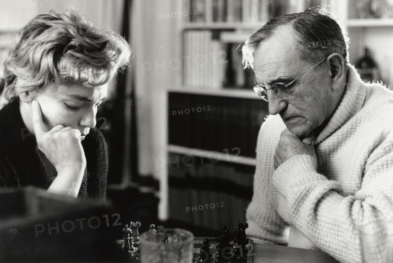 Simone Signoret et Charles Vanel