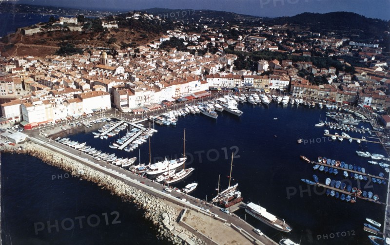 Aerial view of the port of Saint-Tropez