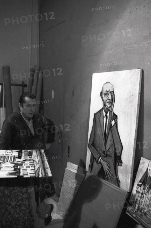 Benard Buffet in his studio