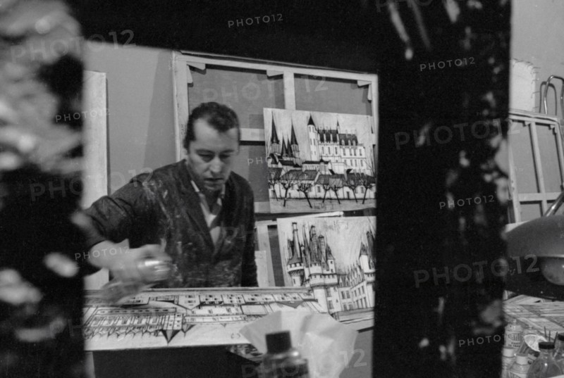 Bernard Buffet in his studio