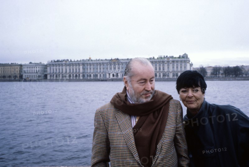 Bernard and Annabel Buffet in front of the Neva