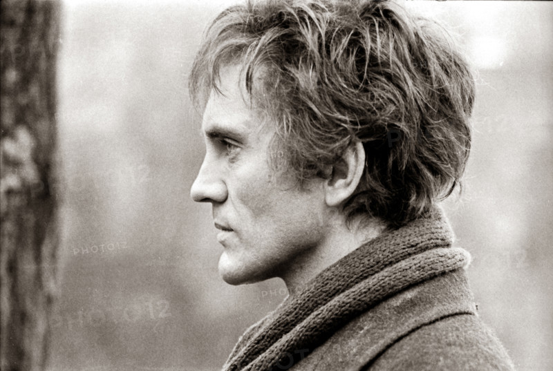 Terence Stamp on the set of a film