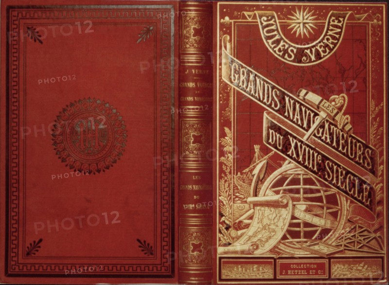 Verne, "Grands navigateurs du XVIIIe siècle" (Couverture de livre)