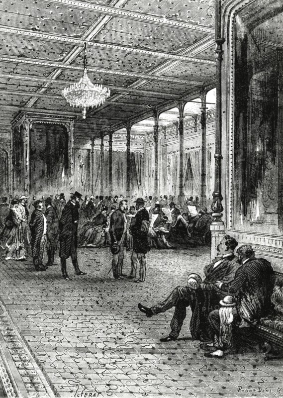 Illustration of the great hall of the "Great Eastern"