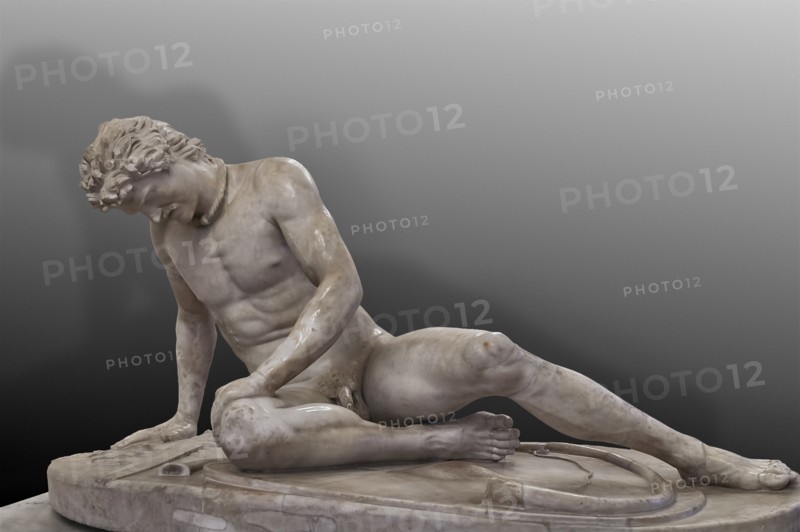 Statue Of “Capitoline Gaul”Marble Sculpture. From A Pergamene Originalthe Sculpture