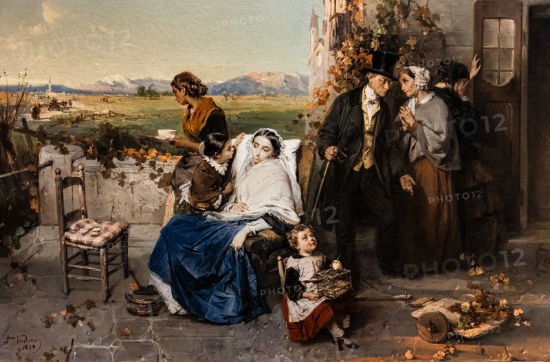 Domenico Induno: "As Leaves fall"