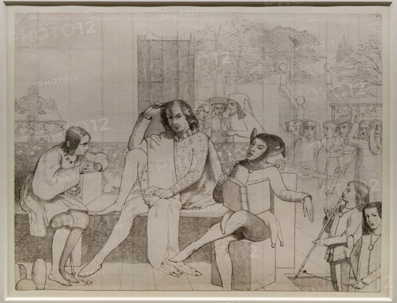Howell Deverell, Study for "The Twelfth Night"