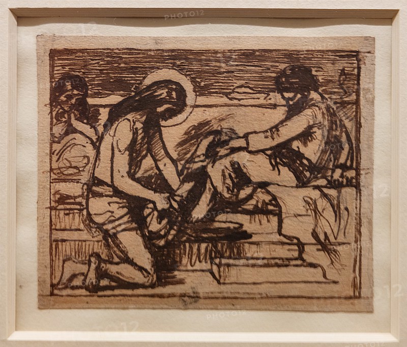 Brown, Sketch for "Jesus washing Peter's feet"